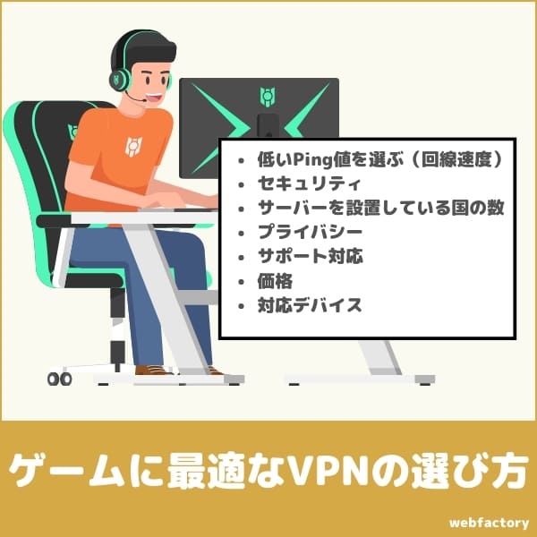 ゲームに最適なVPNの選び方