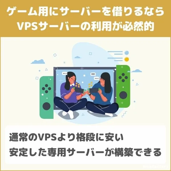 ゲームのマルチプレイにはVPS(仮想専用サーバー)が必須